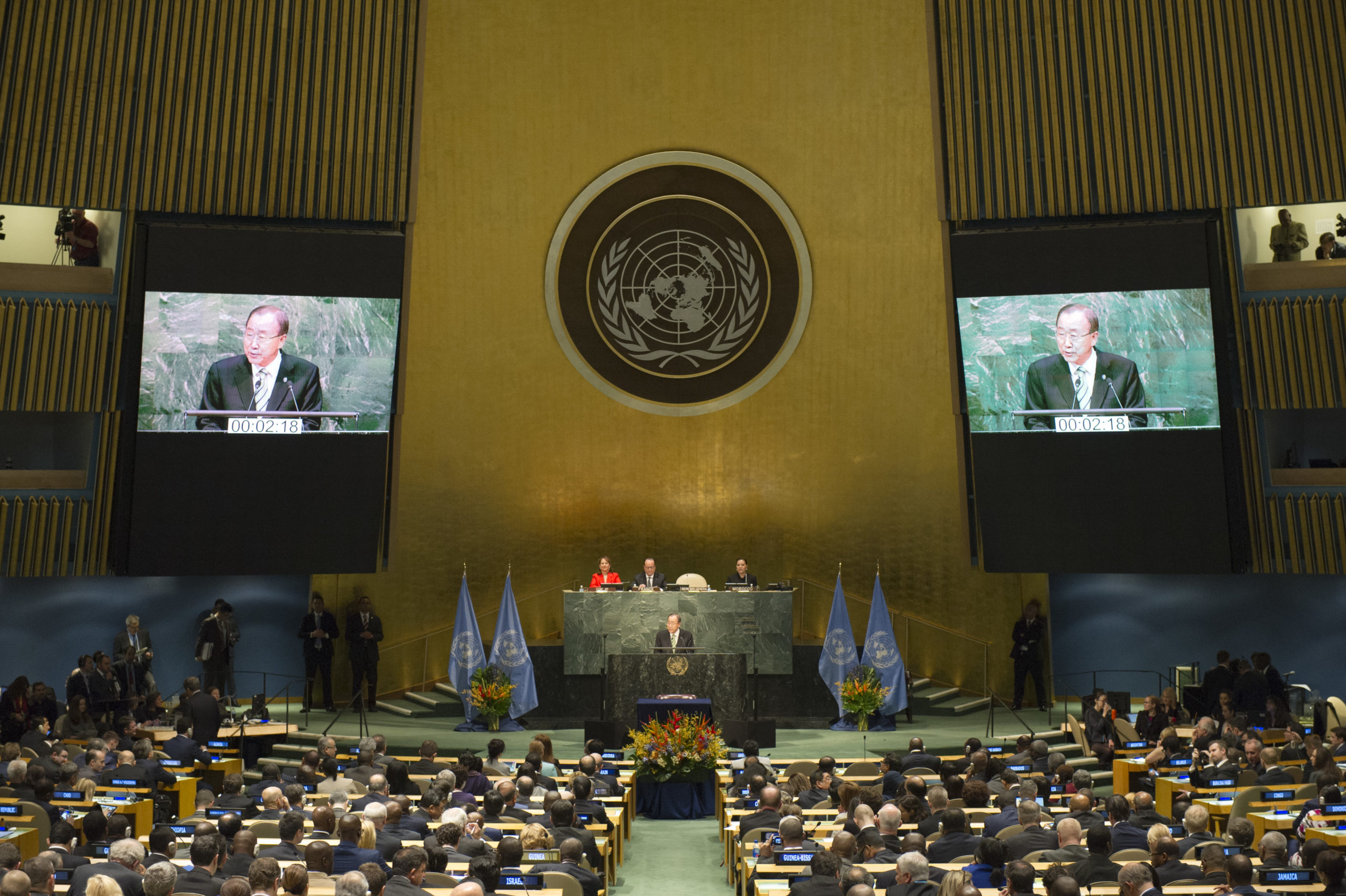 Former Secretary-General Ban Ki-moon hosted a signing ceremony for the Paris Agreement on Climate Change on 22 April 2016 at the United Nations in New York. Credit: UN Photo/Rick Bajornas