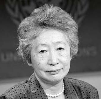 Sadako Ogata, Haut Commissaire des Nations unies pour les réfugiés (UNHCR), de 1990 à 2000. © UN photo - John Isaac