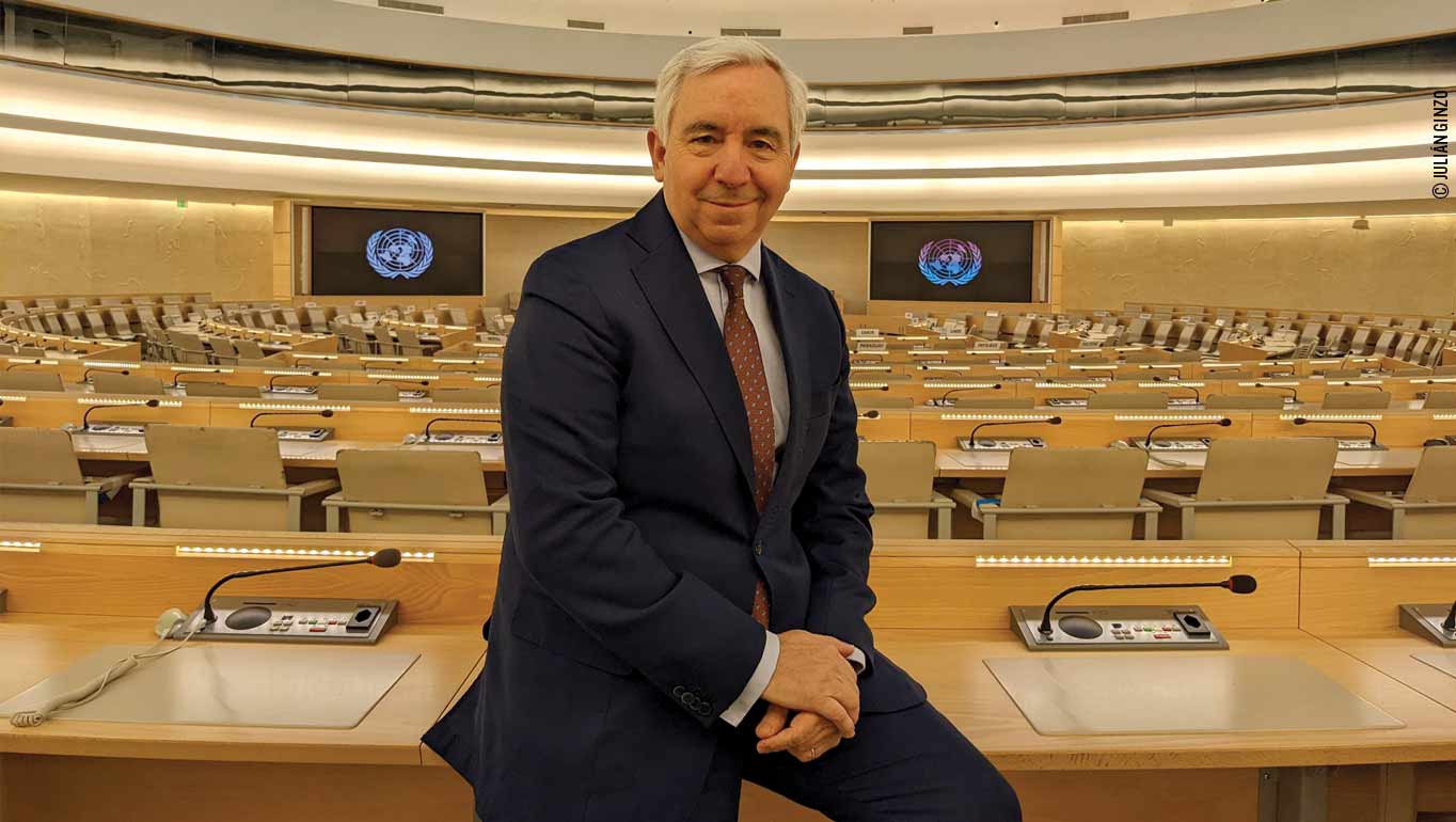 Ambassador Federico Villegas at the Human Rights and Alliance of Civilizations Room, Palais des Nations